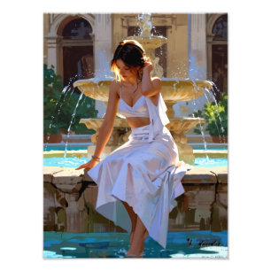 "Resting Fountain - A Moment of Silence and Light" フォトプリント