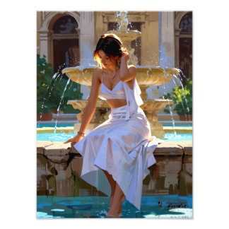 "Resting Fountain - A Moment of Silence and Light" フォトプリント