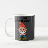 Resting Gnome Face Cute Funny Christmas Kawaii Car コーヒーマグカップ (左)