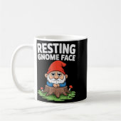 Resting Gnome Face Cute Funny Christmas Kawaii Car コーヒーマグカップ (左)