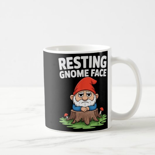 Resting Gnome Face Cute Funny Christmas Kawaii Car コーヒーマグカップ (右)