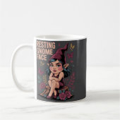 Resting Gnome Face Cute Funny Christmas Kawaii Car コーヒーマグカップ (左)