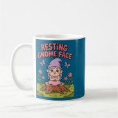 Resting Gnome Face Cute Funny Christmas Kawaii Car コーヒーマグカップ (左)