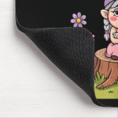 Resting Gnome Face Cute Funny Christmas Kawaii Car マウスパッド (コーナー)