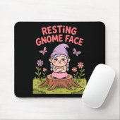 Resting Gnome Face Cute Funny Christmas Kawaii Car マウスパッド (マウス)