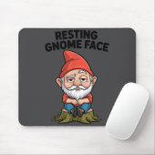 Resting Gnome Face Cute Funny Christmas Kawaii Car マウスパッド (マウス)