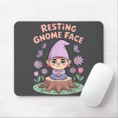 Resting Gnome Face Cute Funny Christmas Kawaii Car マウスパッド (マウス)
