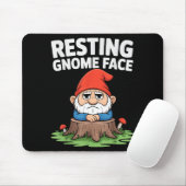 Resting Gnome Face Cute Funny Christmas Kawaii Car マウスパッド (マウス)
