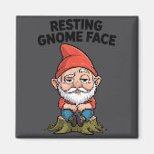 Resting Gnome Face Cute Funny Christmas Kawaii Car マグネット (正面)