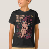 Resting Gnome Face Cute Funny Christmas Kawaii Car Tシャツ (正面)
