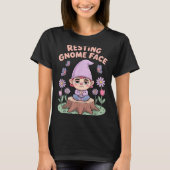 Resting Gnome Face Cute Funny Christmas Kawaii Car Tシャツ (正面)