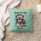 Resting Grinchmas Mint Holiday Pillow クッション (ブランケット)