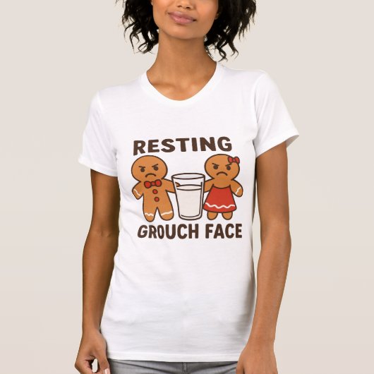 Resting Grouch Face – Gingerbread Dunk Duo 女性用 Tシャツ (正面)