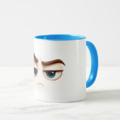 Resting grump face – blue eyed annoyed emoji マグカップ (正面右)