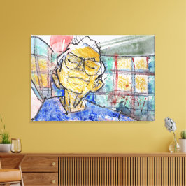 Resting Her Eyes Painting / Artist Larry Lerew キャンバスプリント