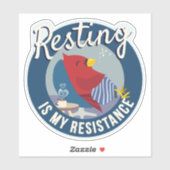 Resting is My Resistance Badge-style round シール (シート)