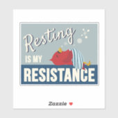 Resting is My Resistance Compact Rectangle シール (シート)