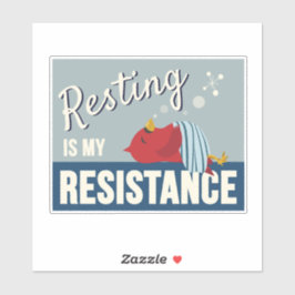 Resting is My Resistance Compact Rectangle シール