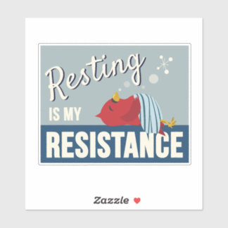 Resting is My Resistance Compact Rectangle シール