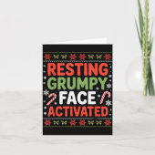 Resting Mpy Face Activated Funny Xmas Quote  カード (正面)