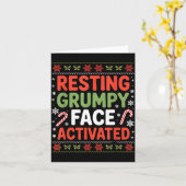 Resting Mpy Face Activated Funny Xmas Quote  カード (黄色い花)