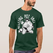 Resting Pit Face Funny Dog shirt Pitbull Meme Tシャツ (正面)