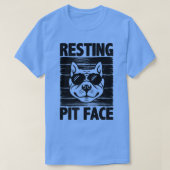 Resting Pit Face, Pit Bull Dog Lover For Women And Tシャツ (デザイン正面)