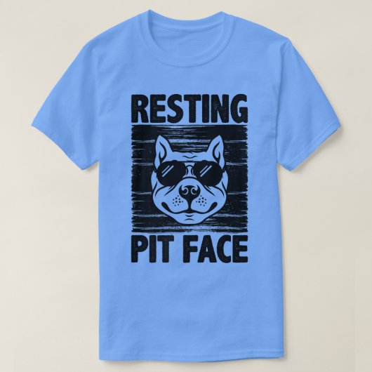 Resting Pit Face, Pit Bull Dog Lover For Women And Tシャツ (デザイン正面)