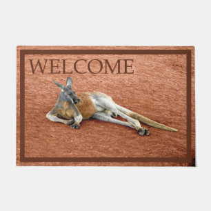 Resting Red Kangaroo Buck – ようこそ ドアマット