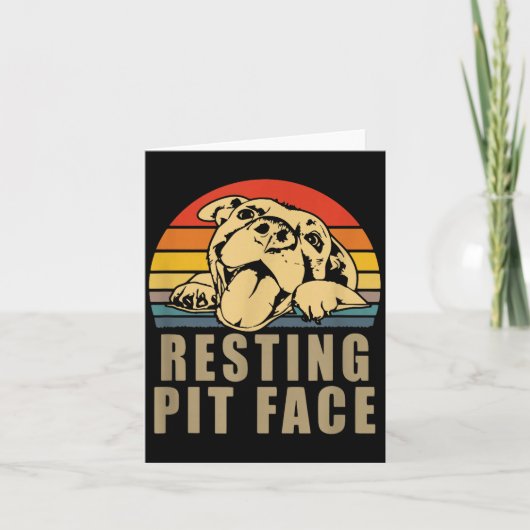 Resting T Face - Tbull Lovers Gift For Men And Wom カード (正面)