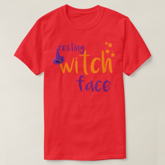 Resting Witch Face Halloween Tシャツ (デザイン正面)
