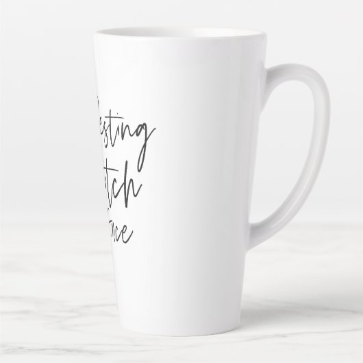 Resting Witch Face | Happy Halloween | Fun Quote | カフェラテマグ (右)