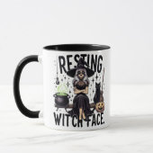 Resting Witch Face Mug マグカップ (左)