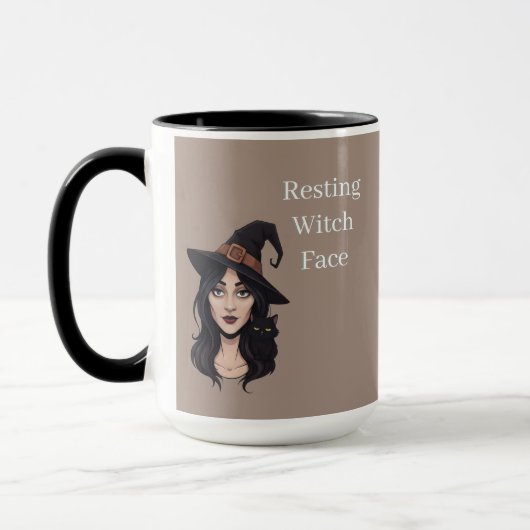 Resting Witch Face Mug | Halloween Coffee Cup マグカップ (左)