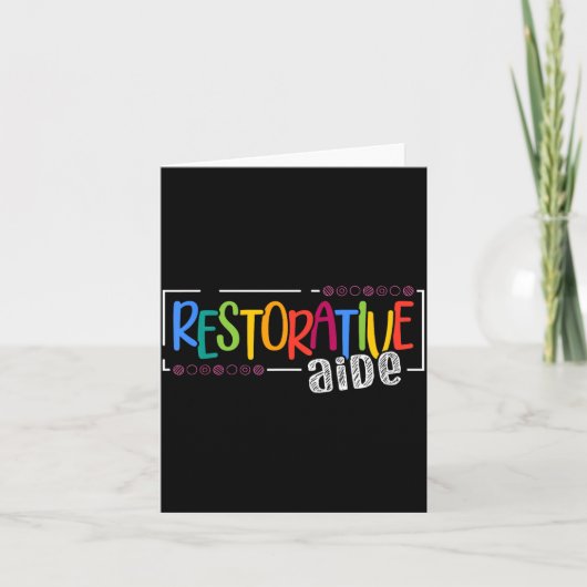 Restorative Aide Designs ユニセックス大人用 ブラック ショート カード (正面)