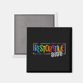 Restorative Aide Designs ユニセックス大人用 ブラック ショート マグネット (正面/裏面)