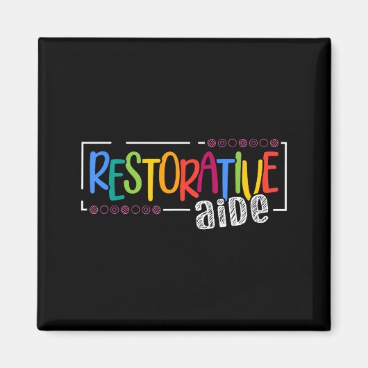 Restorative Aide Designs ユニセックス大人用 ブラック ショート マグネット (正面)
