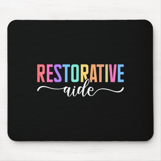 Restorative Aide Designs ユニセックス大人用 ブラック マウスパッド (正面)