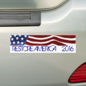 RESTORE AMERICA 2016 Old Glory Bumper Sticke4 バンパーステッカー (車上)