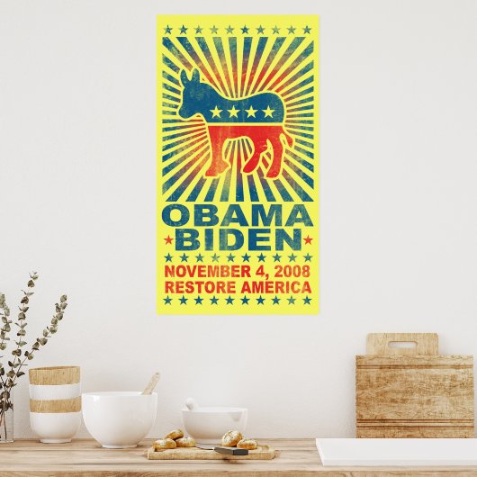 Restore America Vintage Poster ポスター (キッチン)