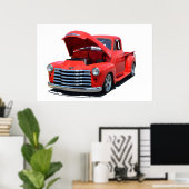 Restored Chevrolet Pickup Truck ポスター (ホームオフィス)