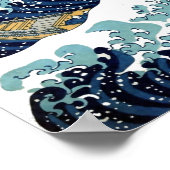 Restored Great Wave off Kanagawa by Hokusai ポスター (角)