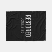 Restored - Joel 2_25 Bible Religious Verse  フリースブランケット (正面(横))