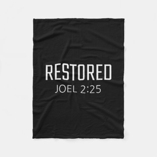 Restored - Joel 2_25 Bible Religious Verse  フリースブランケット (正面)