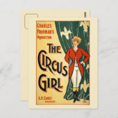 restored The Circus Girl vintage poster ポストカード (正面/裏面)