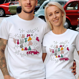 Restoring Vintage Car カスタム文字on Back Tシャツ