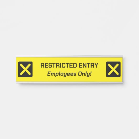 「RESTRICTED ENTRY」記号 サインプレート (正面)