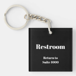 Restroomスイート番号に戻る白黒 キーホルダー