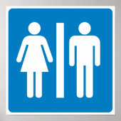 Restroom Facilities Highway Sign ポスター (正面)