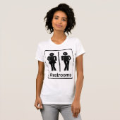 Restrooms Sign Womens T-Shirt Tシャツ (正面フル)